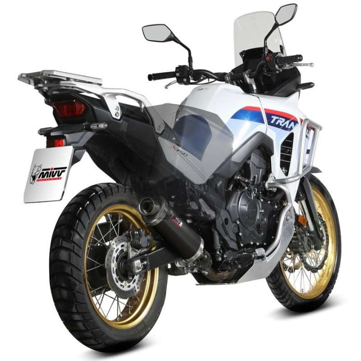 Silencieux homologué Mivv OVAL Classic Inox Noir (H.086.LZ) Honda XL750 Transalp
