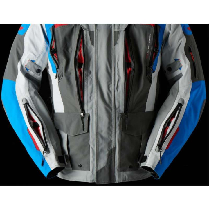 Motorcycle jacket Furygan VOYAGER 3C Blue/Grey/Anthracite Motorcycle jacket Furygan VOYAGER 3C Blue/Grey/Anthracite