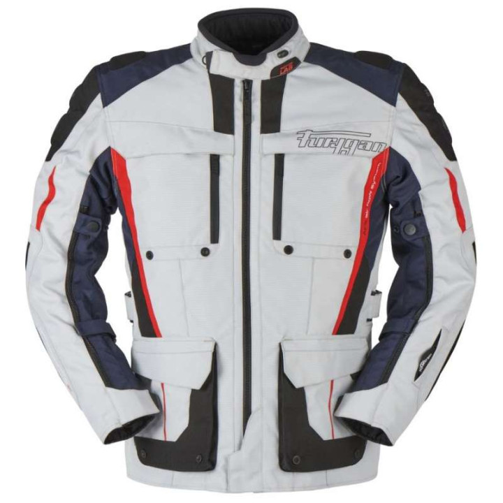 Veste moto Furygan BREVENT 3W1 Pearl/Bleu