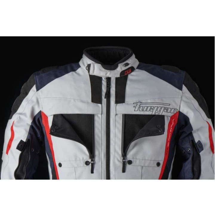 Veste moto Furygan BREVENT 3W1 Pearl/Bleu