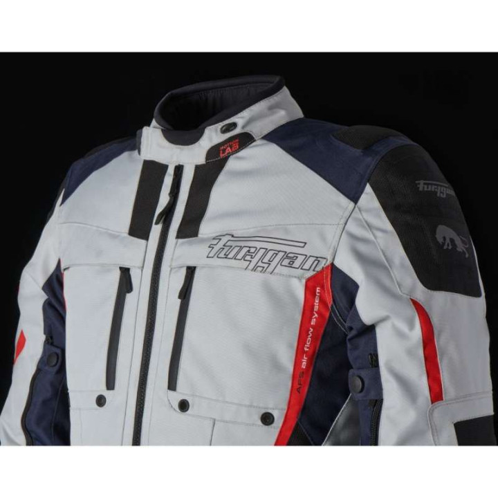 Veste moto Furygan BREVENT 3W1 Pearl/Bleu