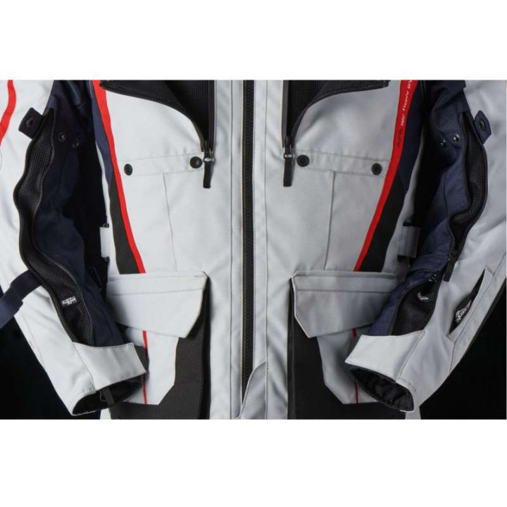 Veste moto Furygan BREVENT 3W1 Pearl/Bleu