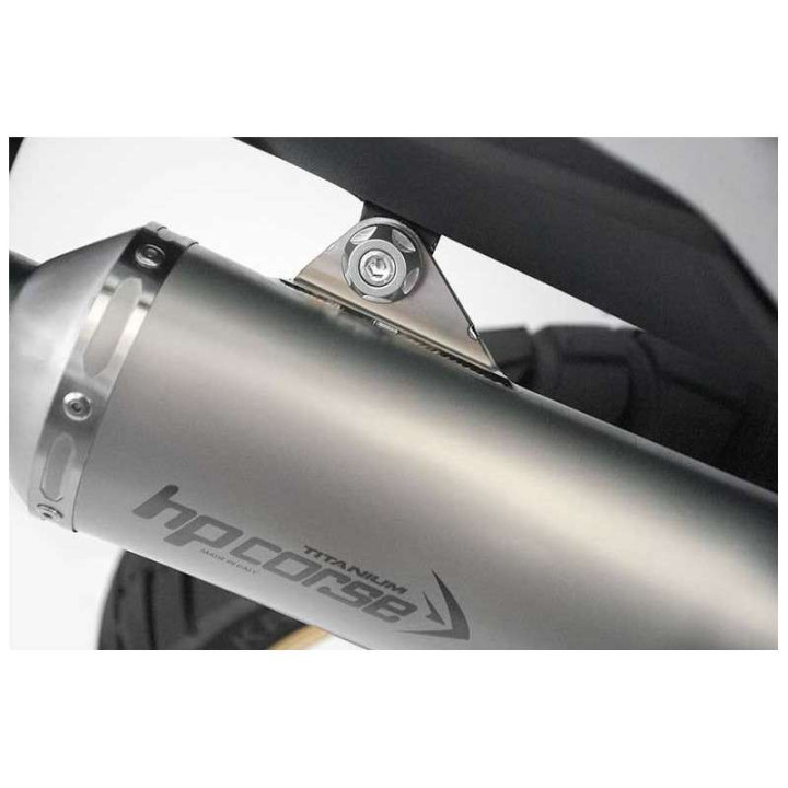 Silencieux homologué HP Corse SP-1 SHORT TITANE - passage haut- Honda XL750 Transalp