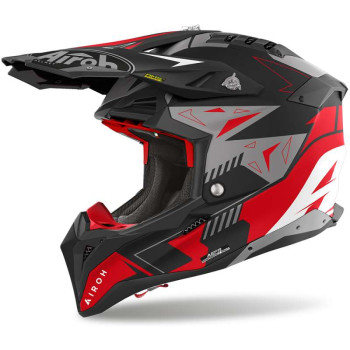 Casque moto cross Airoh AVIATOR 3 SPIN ROUGE