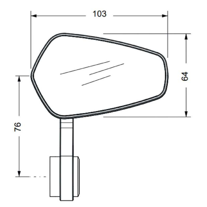 Puig BOND handlebar end mirror Puig BOND handlebar end mirror