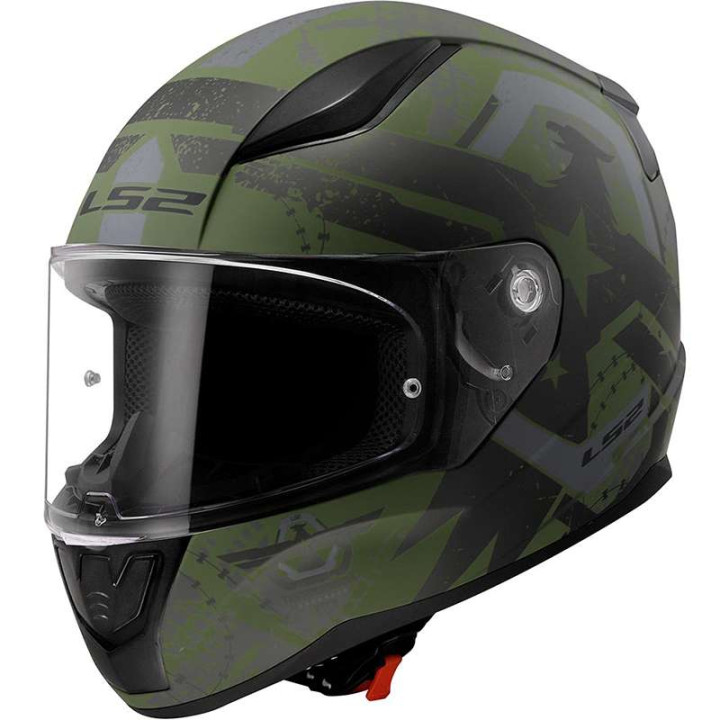 LS2 RAPID II FF353 THUNDERBIRDS motorcycle helmet Green/Black