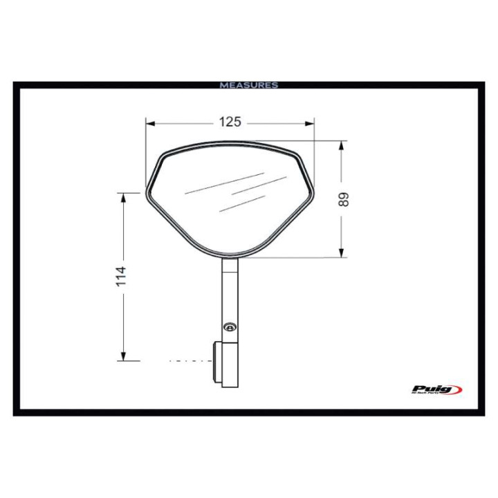 Puig HI-TECH V handlebar end mirror