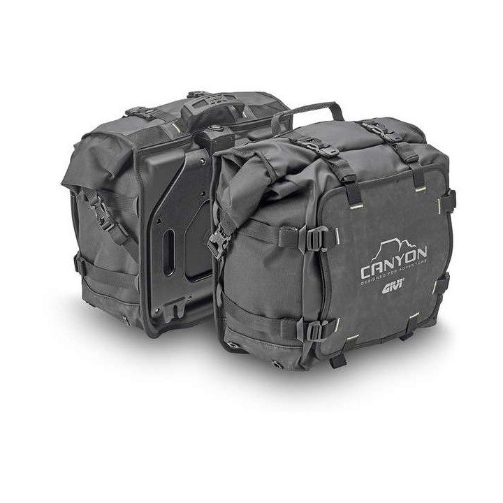 Givi GRT720 CANYON 2x25 liter Rider Panniers + PL5112B BMW R1250GS ADVENTURE Adapters Givi GRT720 CANYON 2x25 liter Rider Panniers + PL5112B BMW R1250GS ADVENTURE Adapters