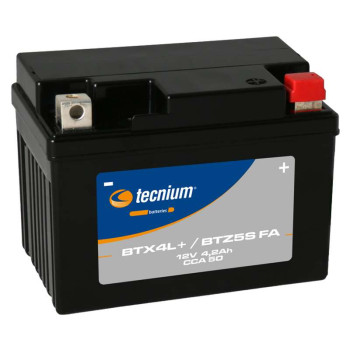 Batterie Tecnium BTX4L+/BTZ5S FA SANS ENTRETIEN (YTX4L/YTZ5S)