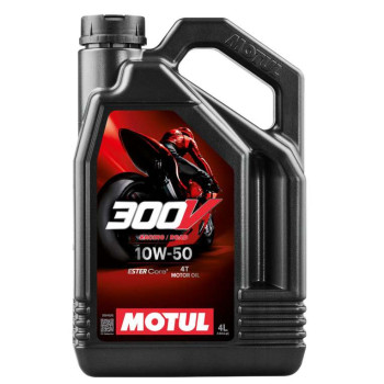 Huile moteur MOTUL 300V ROAD RACING 10W50 4 litres Huile moteur MOTUL 300V ROAD RACING 10W50 4 litres