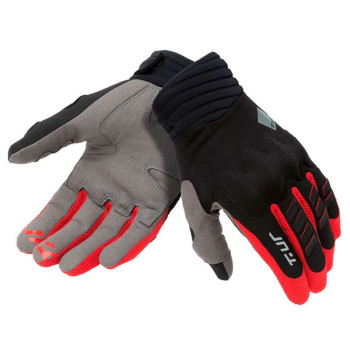 Gants moto T.UR G-SIX Noir/Rouge
