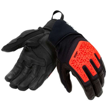 Gants moto enduro T.UR G-THREE 3D Noir/Rouge