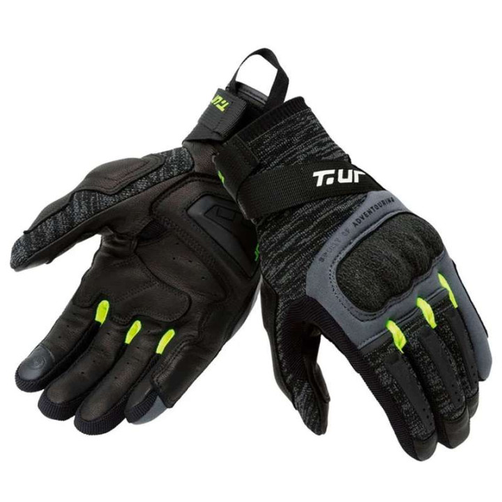 Gants moto Adventure T.UR G-KNIT Noir/Jaune