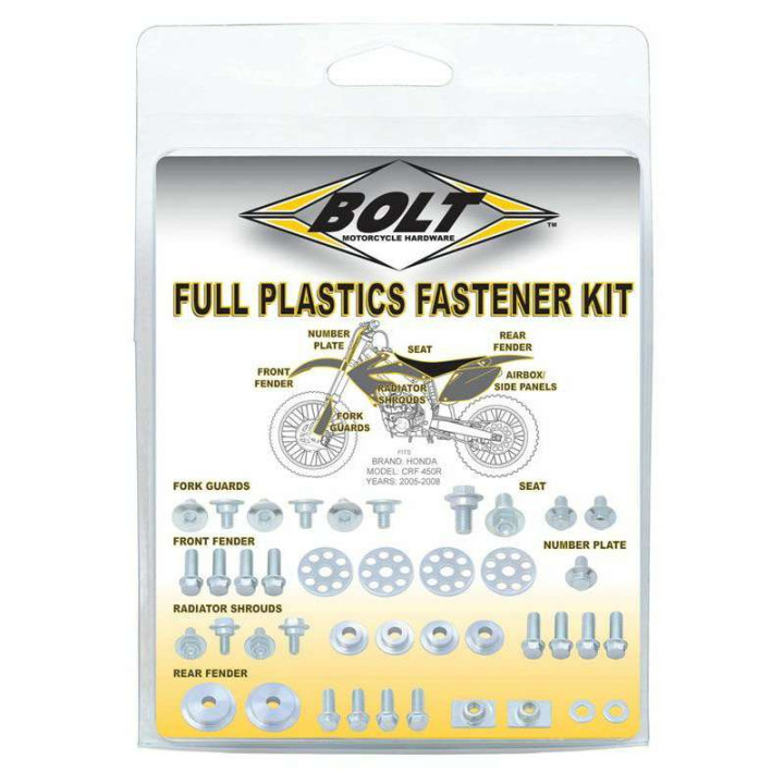 Kit visserie de plastiques BOLT (YAM-PFK1) Yamaha YZ/WR