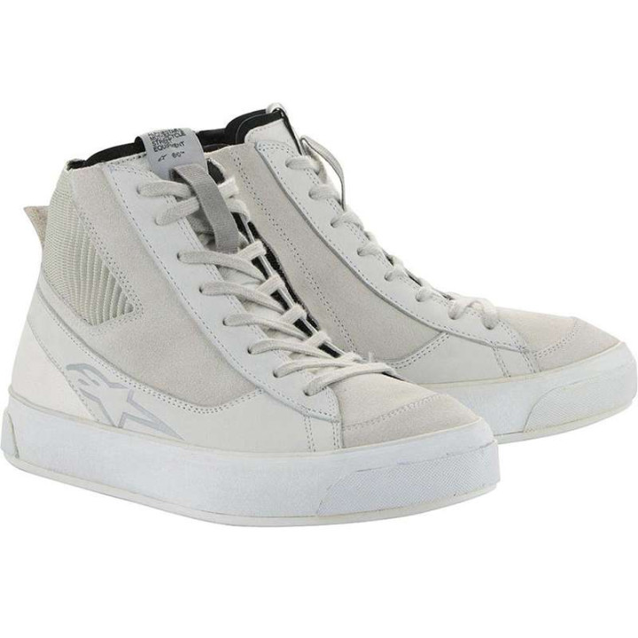 Baskets moto Alpinestars STELLA STATED PODIUM Blanc/Gris clair