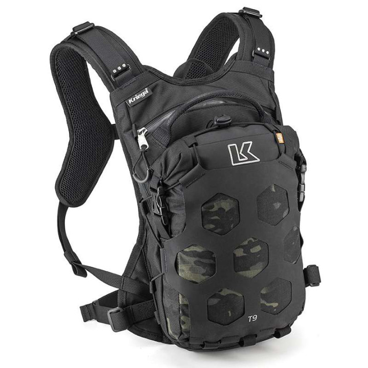 Kriega TRAIL 9 Multicam Black motorcycle backpack
