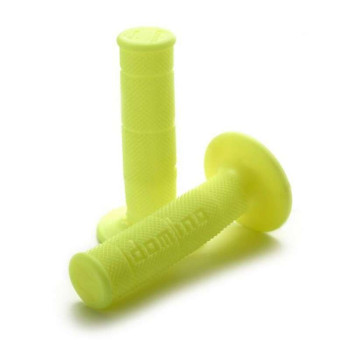 Poignées guidon moto Domino Cross Enduro sans gaufrage JAUNE Poignées guidon moto Domino Cross Enduro sans gaufrage JAUNE