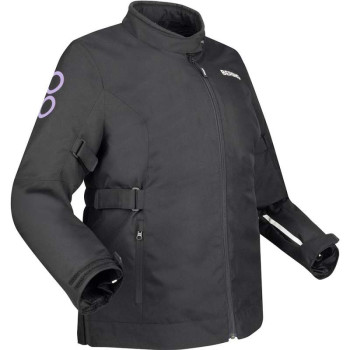 Veste moto Bering LADY PAMELA NOIR/LILA Grande Taille