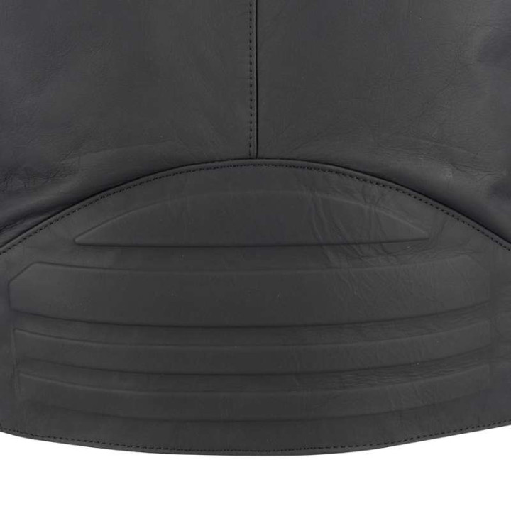 Blouson moto cuir Segura PHIL NOIR/JAUNE