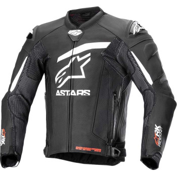 Blouson cuir Alpinestars GP PLUS R V4 Noir/Blanc Blouson cuir Alpinestars GP PLUS R V4 Noir/Blanc