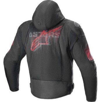 Blouson moto Alpinestars Zaca Air Venom Waterproof Noir/Rouge