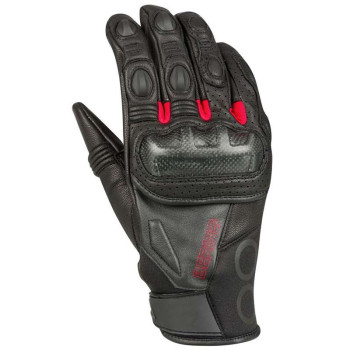 Gants moto d'été Bering RADIAL NOIR/ROUGE