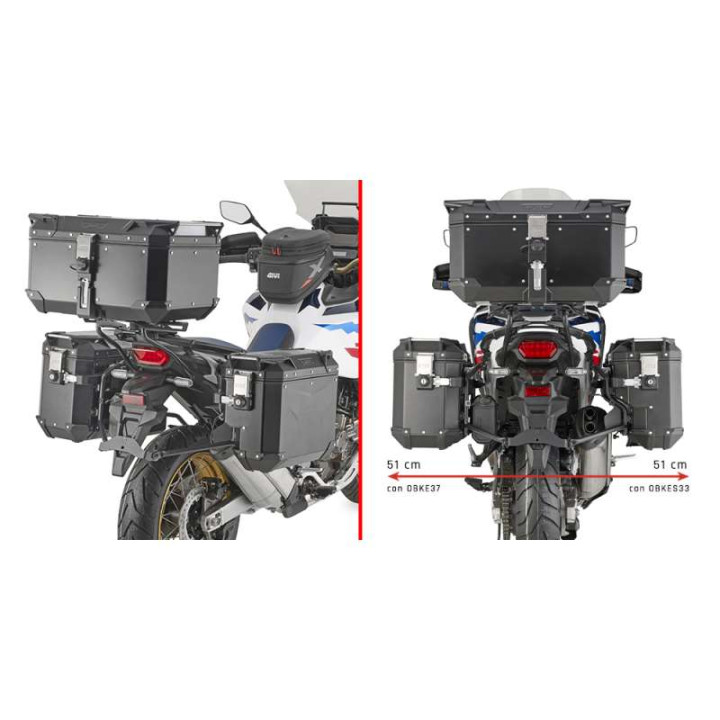 Support valises Givi MONOKEY CAM-SIDE (PLOS1178CAM) CRF1100L AFT Adventure Sports