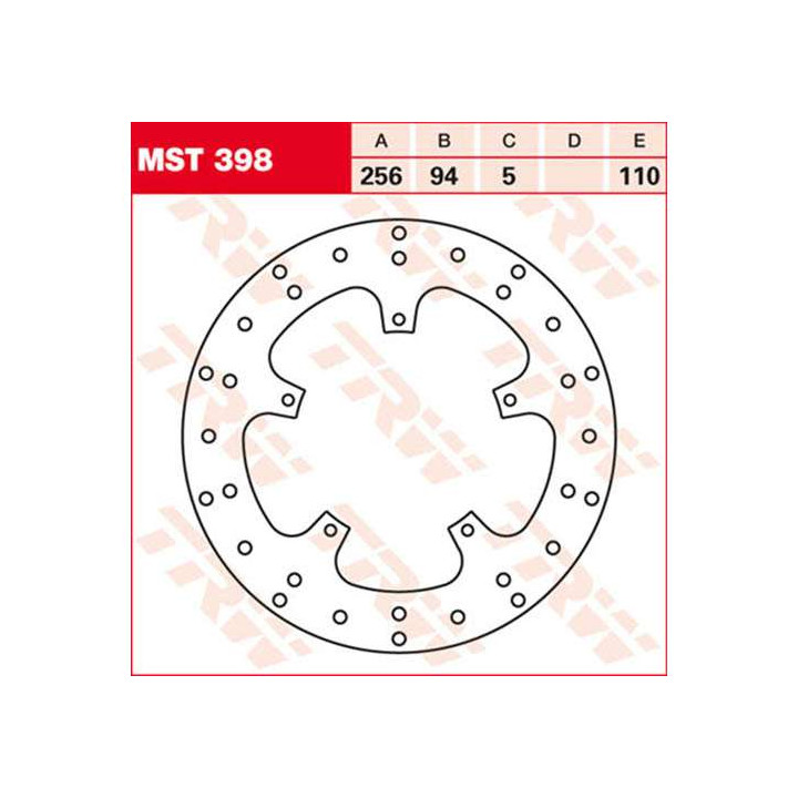 Rear brake disc TRW MST398 Honda VFR750/800