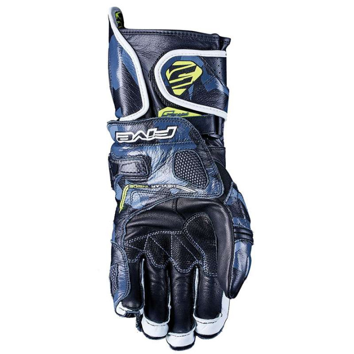 Gants moto racing Five RFX1 REPLICA Camo jaune fluo
