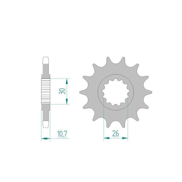 AFAM sprocket 15 teeth pitch 525 type 21607 MT-07