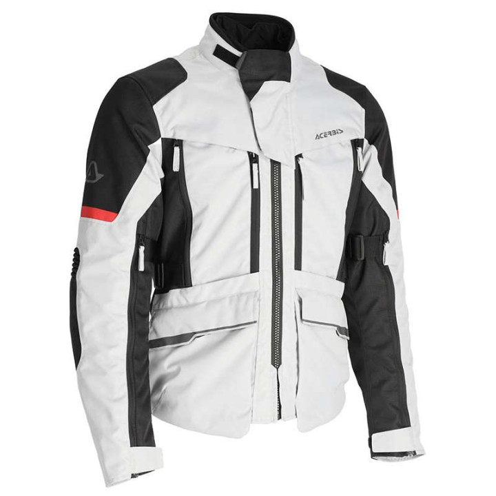 Veste moto Acerbis 3 en 1 X-ROVER GRIS/ROUGE