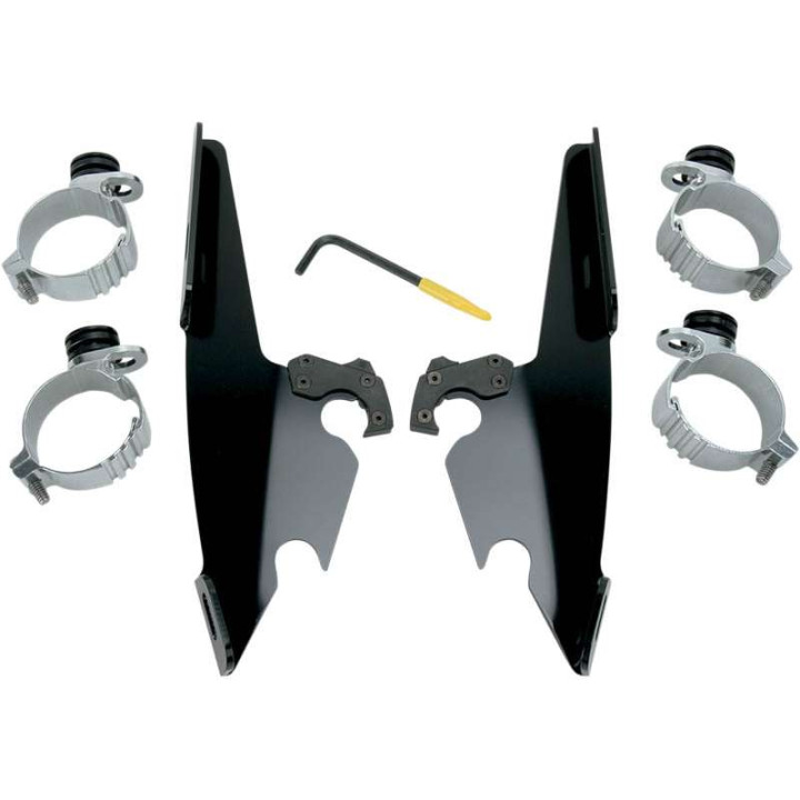 Windshield mount Memphis Shades Black Fats/Slim DYNA SUPER GLIDE, LOW RIDER, STREET BOB 06-