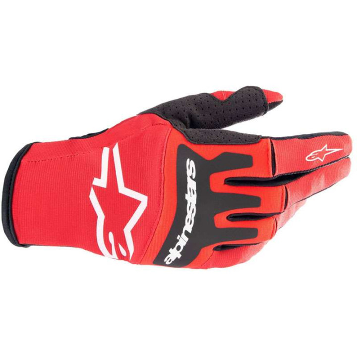 Gants moto cross Alpinestars TECHSTAR Mars Red Black