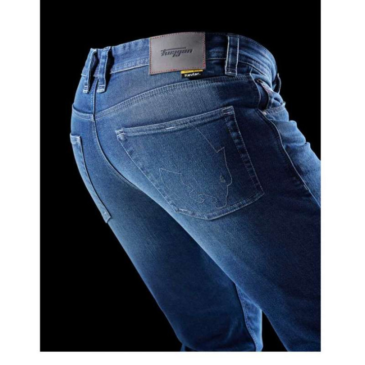 Jean moto Furygan D12 X KEVLAR STRAIGHT Medium Blue