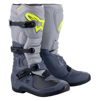Bottes moto cross ALPINESTARS TECH 3 GRAY BLACK