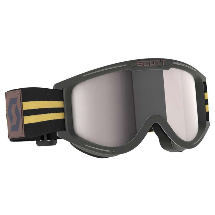 Scott 89X ERA Black/Beige Cross Goggle - Silver