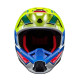 Casque moto cross Alpinestars S-M5 SAIL Yellow Fluo/Blue