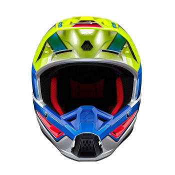 Casque moto cross Alpinestars S-M5 SAIL Yellow Fluo/Blue