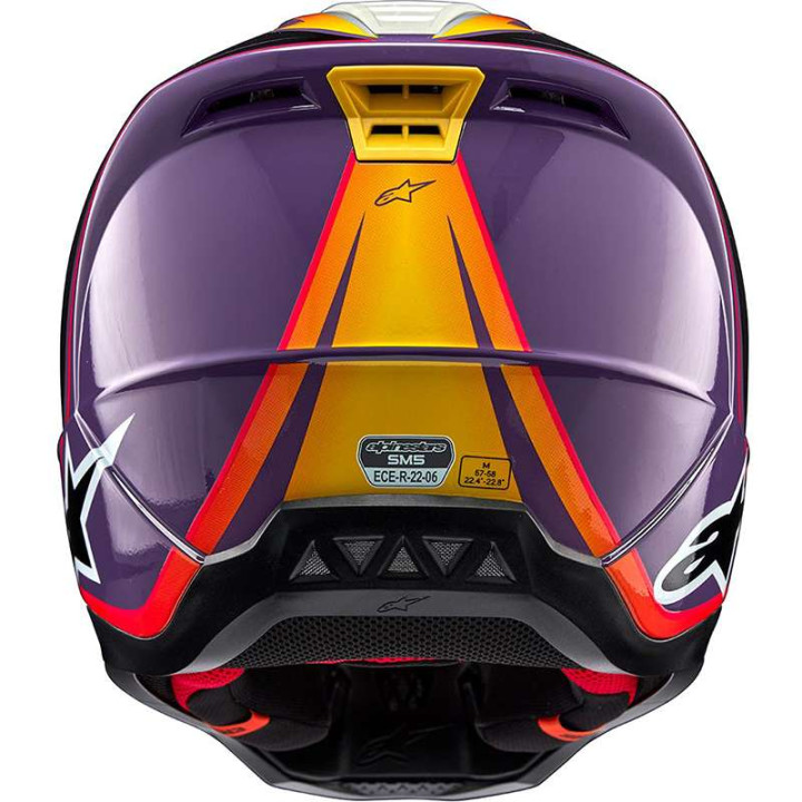 Casque moto cross Alpinestars S-M5 SAIL Violet/Black/Silver