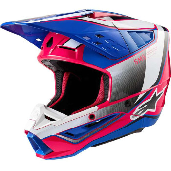 Casque moto cross Alpinestars S-M5 SAIL Blue/White/Pink