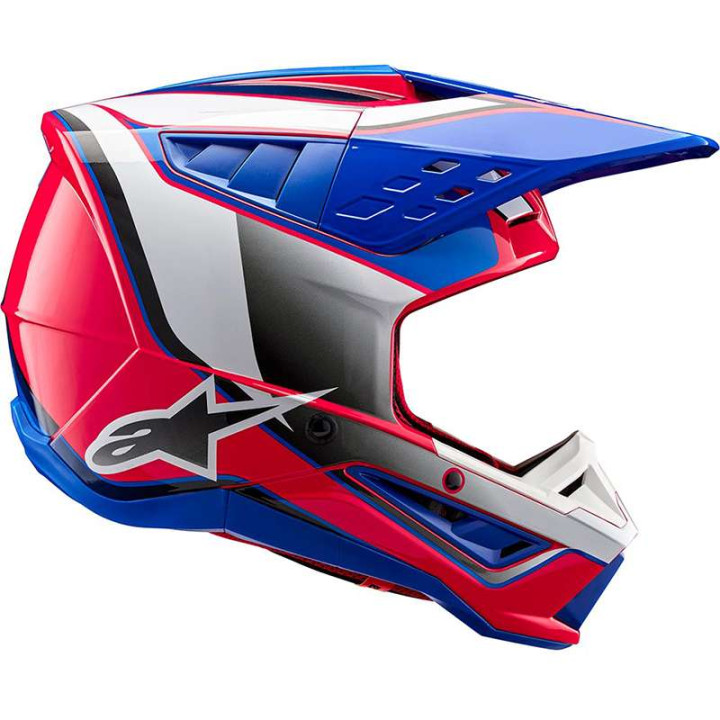 Casque moto cross Alpinestars S-M5 SAIL Blue/White/Pink