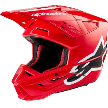 Casque moto cross Alpinestars S-M5 CORP Red