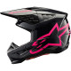 Casque moto cross Alpinestars S-M5 CORP Black/Pink