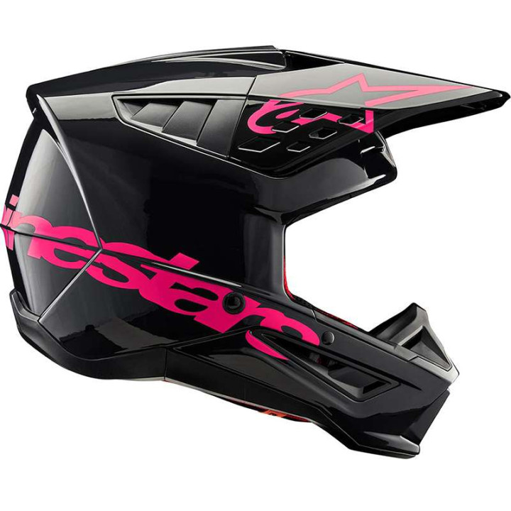 Casque moto cross Alpinestars S-M5 CORP Black/Pink