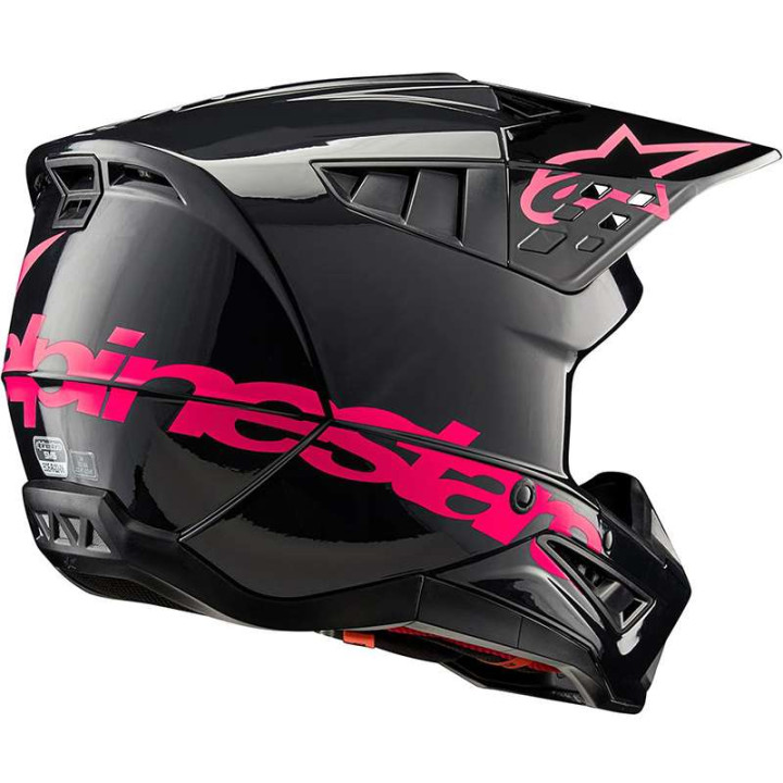 Casque moto cross Alpinestars S-M5 CORP Black/Pink