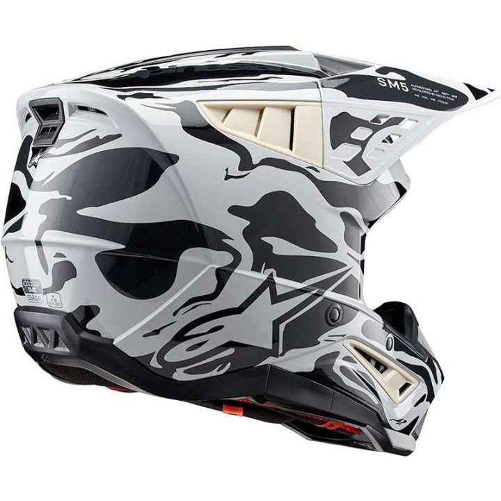 Casque moto cross Alpinestars S-M5 MINERAL Gray/Black