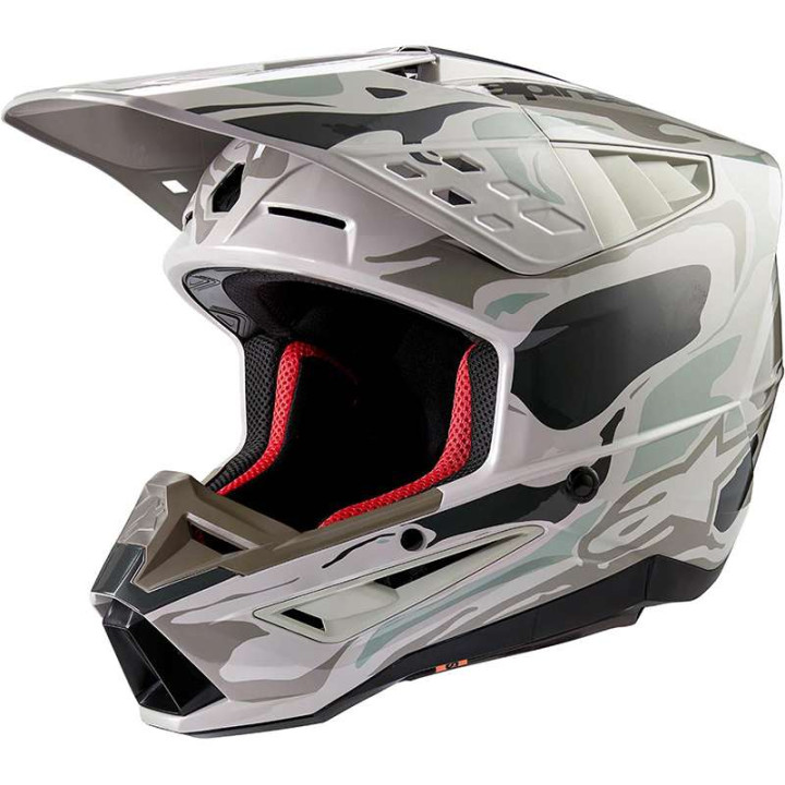 Casque moto cross Alpinestars S-M5 MINERAL Gray/Green