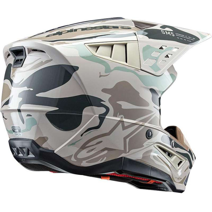 Casque moto cross Alpinestars S-M5 MINERAL Gray/Green