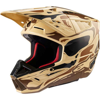 Casque moto cross Alpinestars S-M5 MINERAL Dark Brown