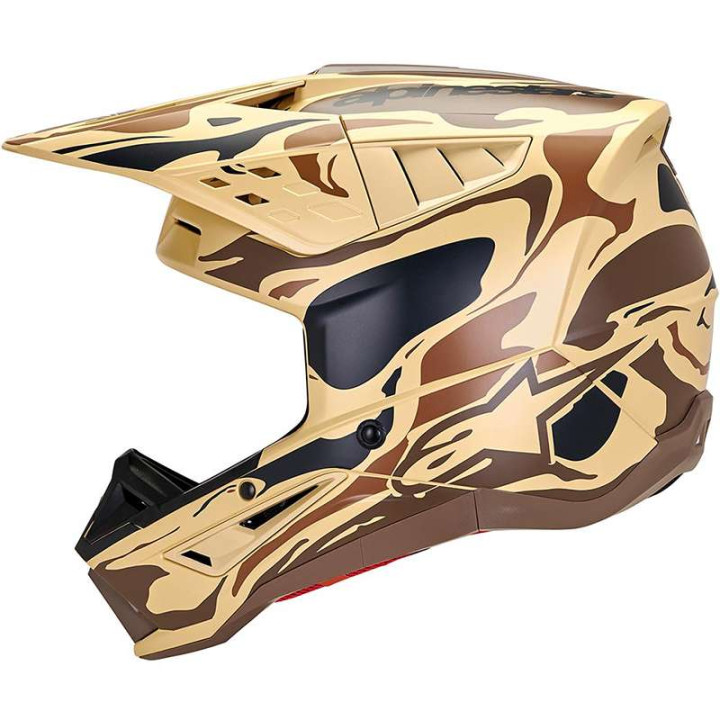 Casque moto cross Alpinestars S-M5 MINERAL Dark Brown